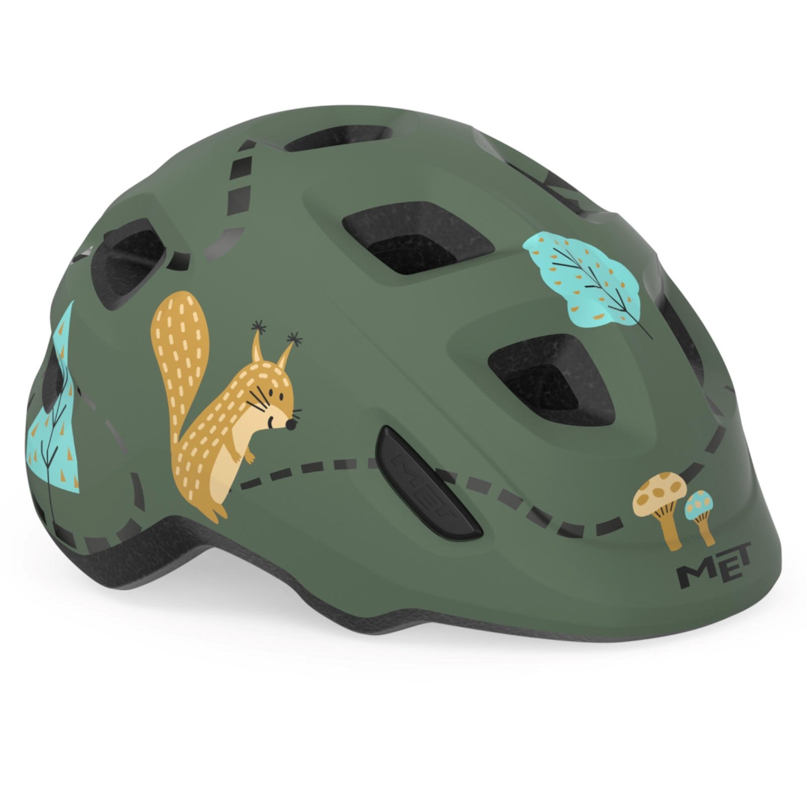 MET Hooray Green Forest/Matt S (52-55 cm) Dziecięcy kask rowerowy
