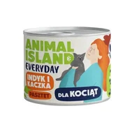Mokra karma dla kotów - ANIMAL ISLAND indyk/kaczka dla kociąt 185g - miniaturka - grafika 1