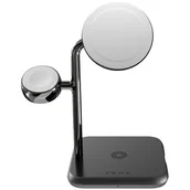 Stacje dokujące do telefonów - Zens 4-in-1 MagSafe + Watch Wireless Charging Station (czarna) - miniaturka - grafika 1