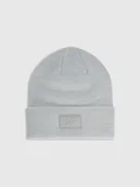 Czapki męskie - 4F Czapka beanie uniseks - szara Uniwersalny - miniaturka - grafika 1