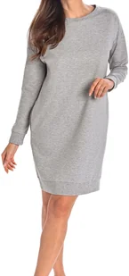 Sukienka bawełniana z długim rękawem Paula szara Szary L - Sukienki i spódnice sportowe - miniaturka - grafika 1