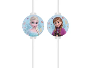Słomki urodzinowe Frozen - Kraina Lodu - 4 szt. - Słomki do napojów - miniaturka - grafika 1