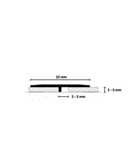 200 x 2 x 0,1 cm Minileiste - (biały) - Minimalistyczna listwa aluminiowa łączeniowa międzypodłogowa UL25X2-04 - Listwy przypodłogowe - miniaturka - grafika 1