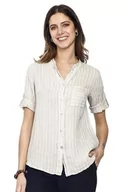 Koszule damskie - Bonateks Koszula damska 100% lniana Wyprodukowano we Włoszech Jasny beżowy/biały Rozmiar: L, Jasny beż/biały, L - miniaturka - grafika 1