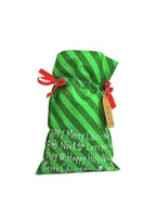 Opakowania i torebki na prezenty - Torba Worek Prezentowy Świąteczny 20x30cm Zielony - miniaturka - grafika 1