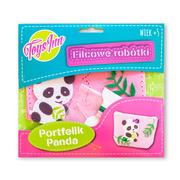 Zabawki kreatywne - Stnux Filcowy portfelik Panda różowy - miniaturka - grafika 1