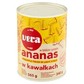 Owoce w puszkach i słoikach - Vera - Ananas kawałki w syropie - miniaturka - grafika 1