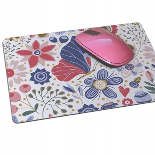 Mousepad podkładka pod myszkę mysz kwiaty motyl - Podkładki pod mysz - miniaturka - grafika 1