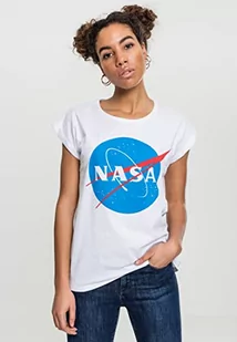 Mister Tee Ladies NASA Insignia Tee damskie Streetwear T-Shirt w kolorach czarnym i białym, rozmiar XS do XL, biały, l MT614 - Koszulki i topy damskie - miniaturka - grafika 1