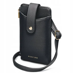PUCCINI Torebka Damska Na Telefon z Kieszeniami Czarna BK1251016T-1 - Torebki damskie - miniaturka - grafika 1