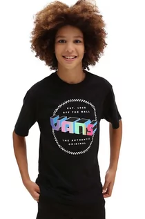 Koszulki dla dziewczynek - Vans t-shirt bawełniany dziecięcy DIGITAL FLASH SS Black kolor czarny z nadrukiem - grafika 1
