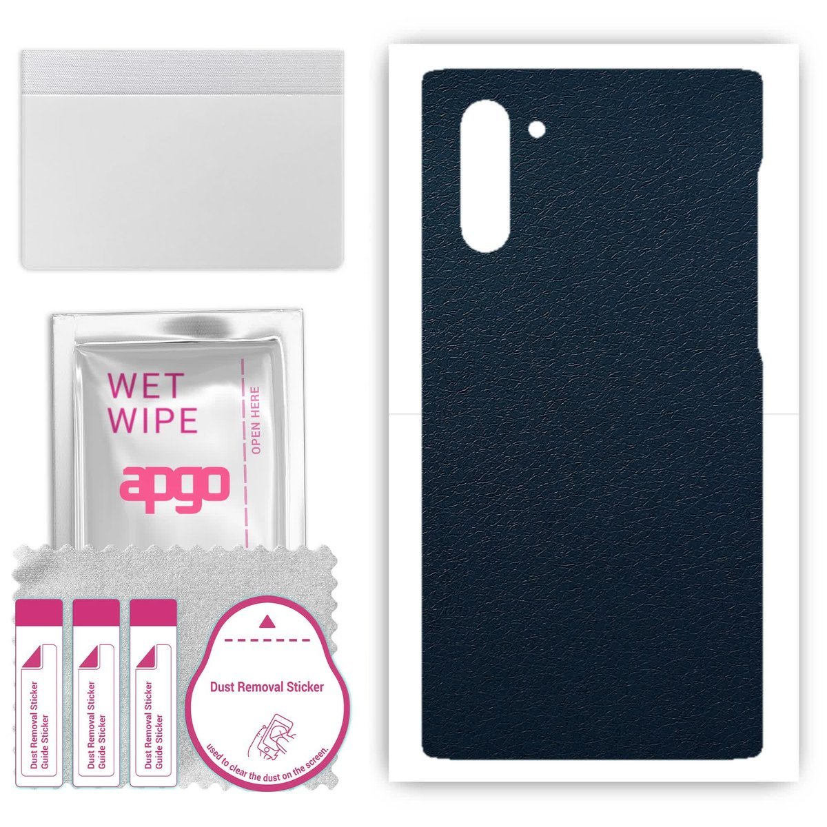 Folia naklejka skórka strukturalna na TYŁ do Samsung Galaxy Note 10 5G - Skóra Granatowa - apgo SKINS