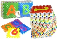 Maty edukacyjne - Puzzle Piankowe Kolorowe Alfabet i Cyferki 36 elementów - miniaturka - grafika 1