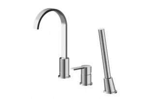 KOHLMAN QB241G GIXS QB241G bateria wannowa KOHLMAN QB241G chrom - Baterie wannowe i prysznicowe - miniaturka - grafika 1