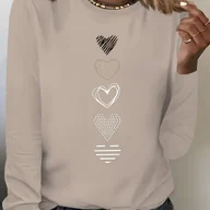 Bluzki damskie - TEMU Koszulka z nadrukiem , casualowa, z długim rękawem i okrągłym dekoltem, na wiosnę i jesień, odzież damska. - miniaturka - grafika 1