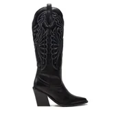 Kozaki damskie - Kowbojki Bronx 14177-A 187 Czarny - miniaturka - grafika 1