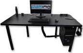 Biurka gamingowe - Biurko Daming Atlanta Czarne 160 cmx80 cm - miniaturka - grafika 1