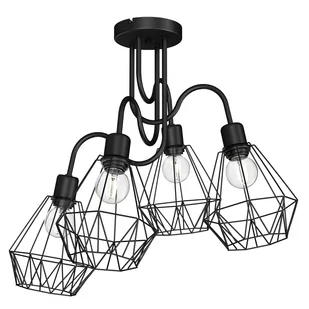 Luminex Bergen 310 Plafon Oprawa sufitowa 4x60W E27 czarny - Lampy sufitowe - miniaturka - grafika 1