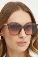 Okulary przeciwsłoneczne - Guess okulary przeciwsłoneczne damskie kolor brązowy GU7886_5359Z - miniaturka - grafika 1
