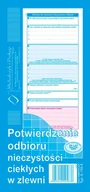 Druki akcydensowe - Potwierdzenie odbioru nieczystości ciekłych w zlewni - miniaturka - grafika 1