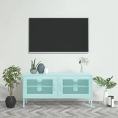 Szafki RTV - vidaXL Szafka pod telewizor miętowa 105x35x50 cm stalowa 336239 - miniaturka - grafika 1