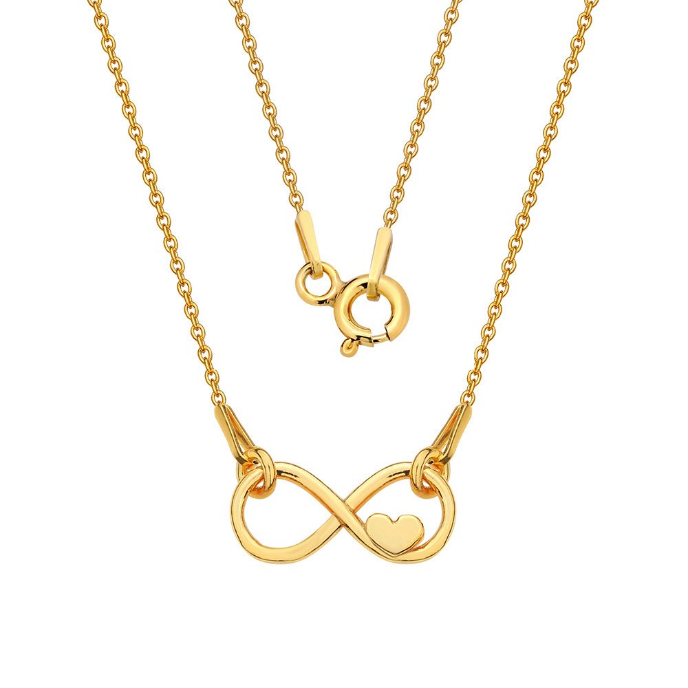 MYNESS Naszyjnik nieskończoność z sercem