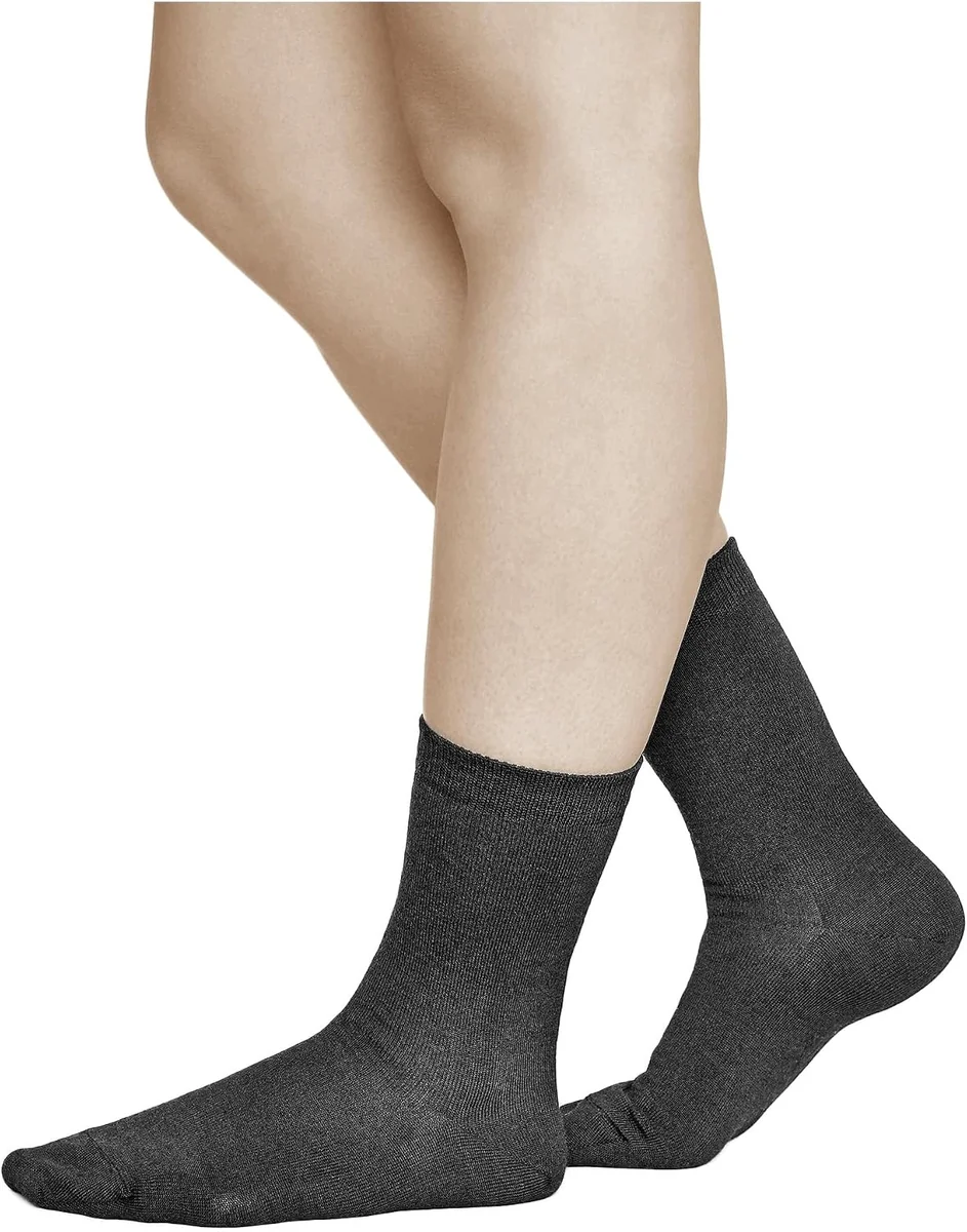 Skarpetki damskie z wełny merino 80% ciepłe 3 pary czarne 39-42