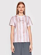 Koszulki sportowe damskie - Karl Kani T-Shirt Small Siganture Tie Dye Stripe 6130398 Brązowy Regular Fit - miniaturka - grafika 1