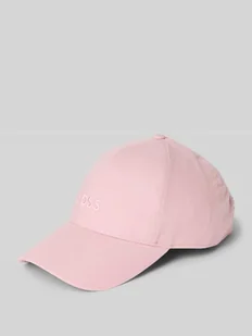 Czapka z daszkiem z lnu z wyhaftowanym logo model ‘Ari’ - Czapki damskie - miniaturka - grafika 1
