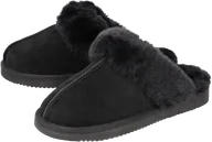 Kapcie męskie - esmara® Kapcie męskie ze skóry jagnięcej Premium (Czarny, 44) - miniaturka - grafika 1