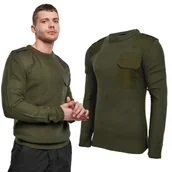 Odzież taktyczna i umundurowanie - Sweter Wojskowy BRANDIT Olive S - miniaturka - grafika 1