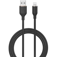 Kable USB - Kabel USB - Lightning DEVIA Jelly 2.4A 1.2 m Czarny - miniaturka - grafika 1