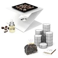 Świeczniki - PURE HOME Kominek zapachowy steel3 BIAŁY ZŁOTY SEN - miniaturka - grafika 1