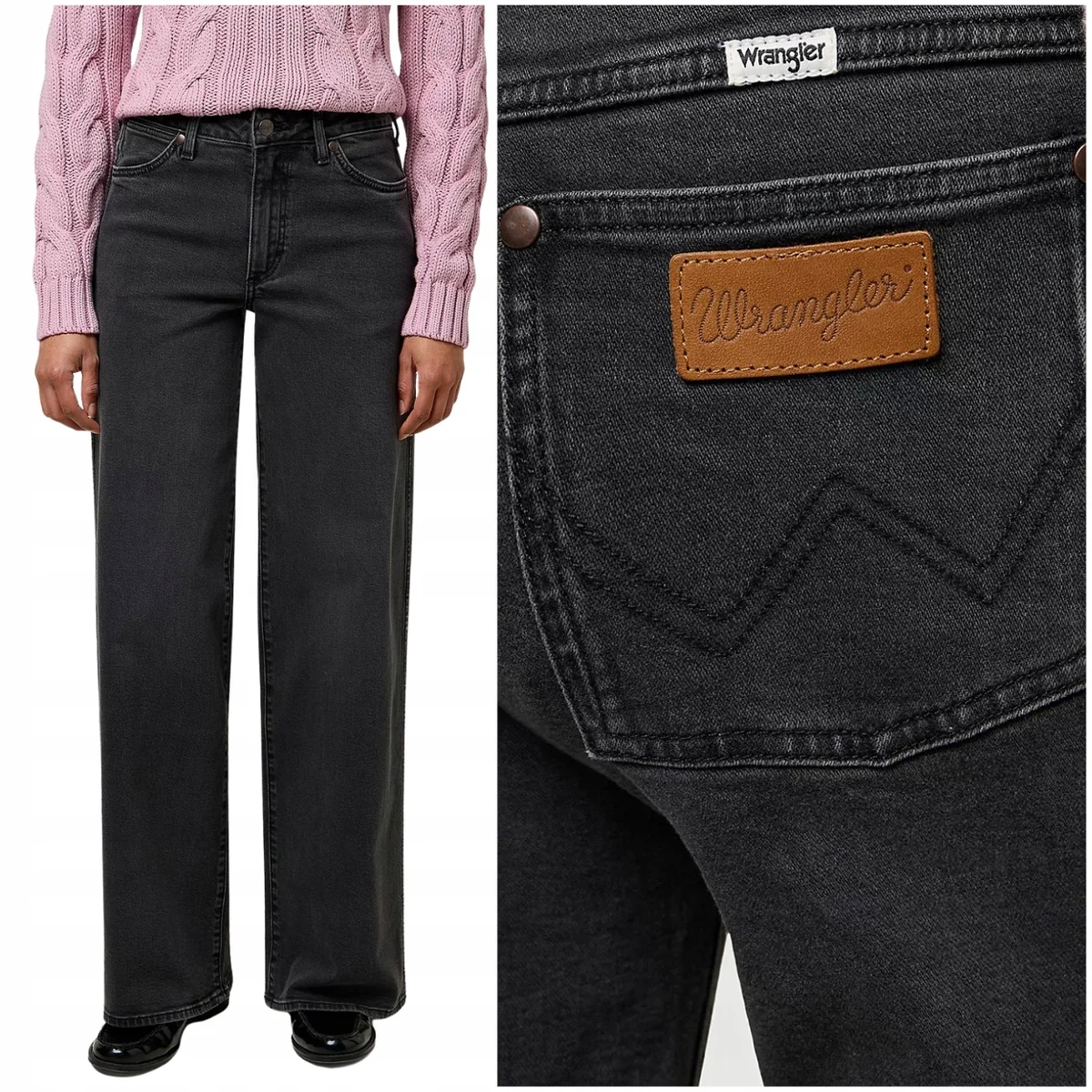 Wrangler World Wide luźne szerokie damskie spodnie jeansowe palazzo W25 L32