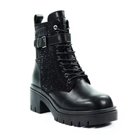 Botki damskie - Botki damskie ocieplane GOE 4041 cyrkonie skóra - miniaturka - grafika 1