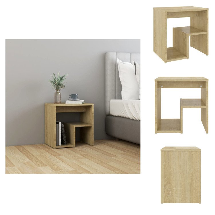 vidaXL Szafka nocna dąb sonoma 40x30x40 cm materiał drewnopochodny - Szafki nocne