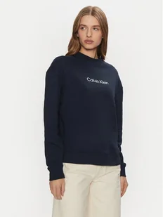 Calvin Klein Bluza K20K205450 Granatowy Regular Fit - Bluzy damskie - miniaturka - grafika 1