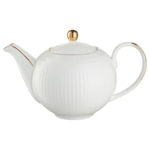 Dzbanek do herbaty 1 litr porcelanowy EUNICE - Dzbanki i imbryki - miniaturka - grafika 1