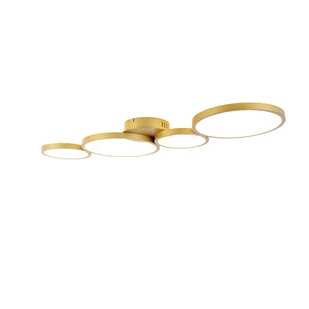 QAZQA Plafondlamp goud incl. LED 3 staps dimbaar 4-lichts - Lupolo - Oprawy, klosze i abażury - miniaturka - grafika 1