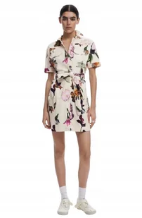 DESIGUAL KRÓTKA BAWEŁNIANA SUKIENKA Z KWIATOWYM NADRUKIEM XL J2A - Sukienki DESIGUAL KRÓTKA BAWEŁNIANA SUKIENKA Z KWIATOWYM NADRUKIEM XL J2A - Sukienki - miniaturka - grafika 1