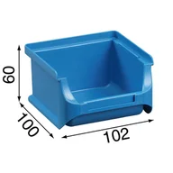 Szafy i regały magazynowe - Allit Pojemniki z tworzywa sztucznego - 102x100x60 mm, niebieske 456200 - miniaturka - grafika 1