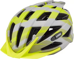 UVEX Air Wing CC Helmet Kids, grey/lime matt 52-57cm 2021 Kaski dla dzieci S4100480215 - Kaski rowerowe - miniaturka - grafika 1