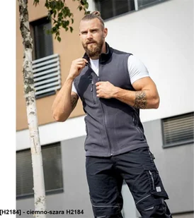 Ardon ARDON MARTIN - kamizelka męska polarowa - Ciemno-szara H2184 M - Kamizelki męskie - miniaturka - grafika 1