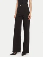 Spodnie damskie - Rinascimento Spodnie materiałowe CFC0125276003 Czarny Straight Fit - miniaturka - grafika 1