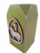 Naczynia liturgiczne i akcesoria - Baranek Wielkanocny w jajku świecznik kolor - miniaturka - grafika 1