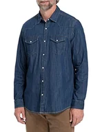 Koszule męskie - Pioneer Koszula męska Kent, Dark Blue Stonewash, XL - miniaturka - grafika 1