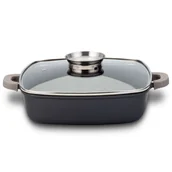 Garnki - Niski Garnek Kwadratowy Granitowy 28Cm 4.7L Nava Funtzio 128-103 - miniaturka - grafika 1