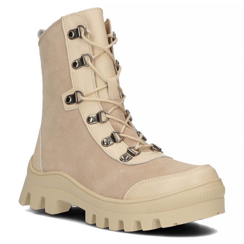 Workery trapery damskie Filippo 3948 skórzane-41