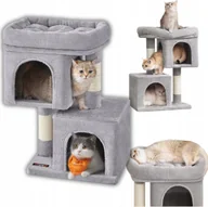 Drapaki dla kotów - DRAPAK DLA KOTA MAŁY LEGOWISKO JASKINIA SŁUPEK DOMEK LEŻAK 2 POZIOMY 67cm - miniaturka - grafika 1
