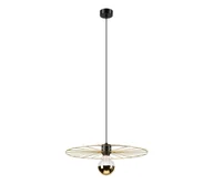 Lampy sufitowe - Żyrandol na lince MONTANA 1xE27/15W/230V śr. 45 cm złoty/czarny - miniaturka - grafika 1